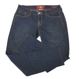 Lucky Brand Charlie Skimmer Blue Jeans Denim Dot Very Good! Size 4 / 27